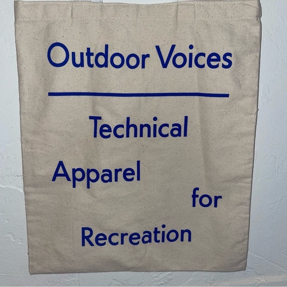 Outdoor Voices Technical Apparel for Recreation Canvas Signature Tote Bag - Picture 5 of 6